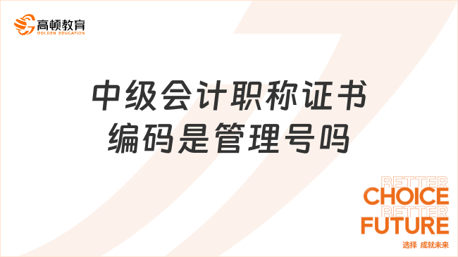 中级会计职称证书编码是管理号吗